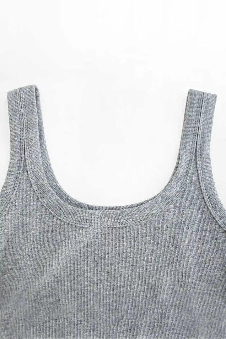 Klassisches ärmelloses Tanktop mit U-Ausschnitt