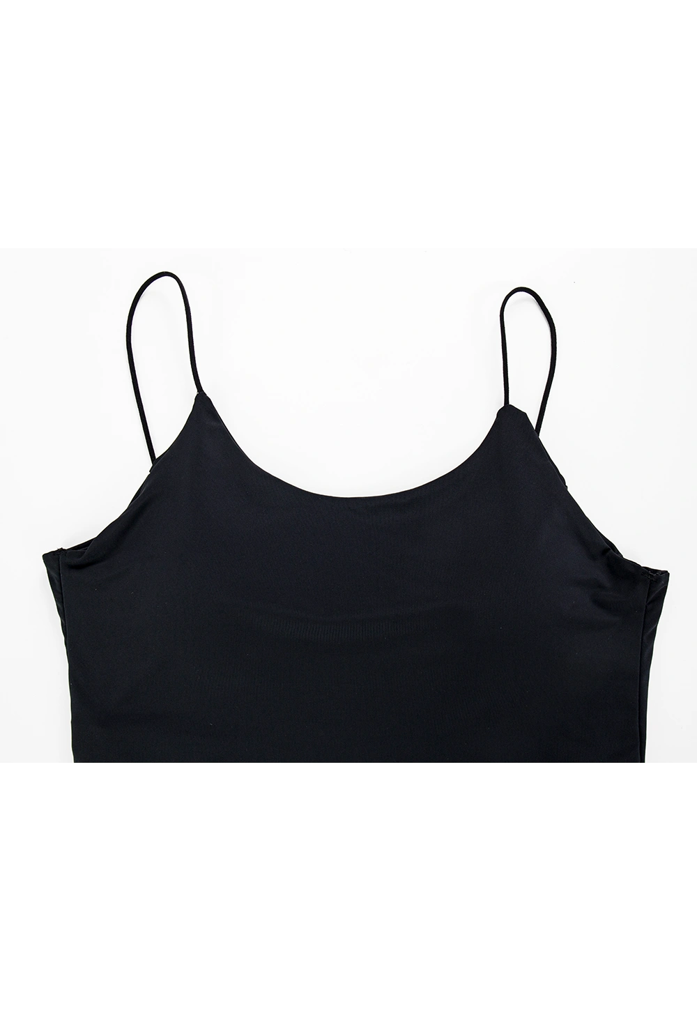 Women's Black Spaghetti Strap Crop Top