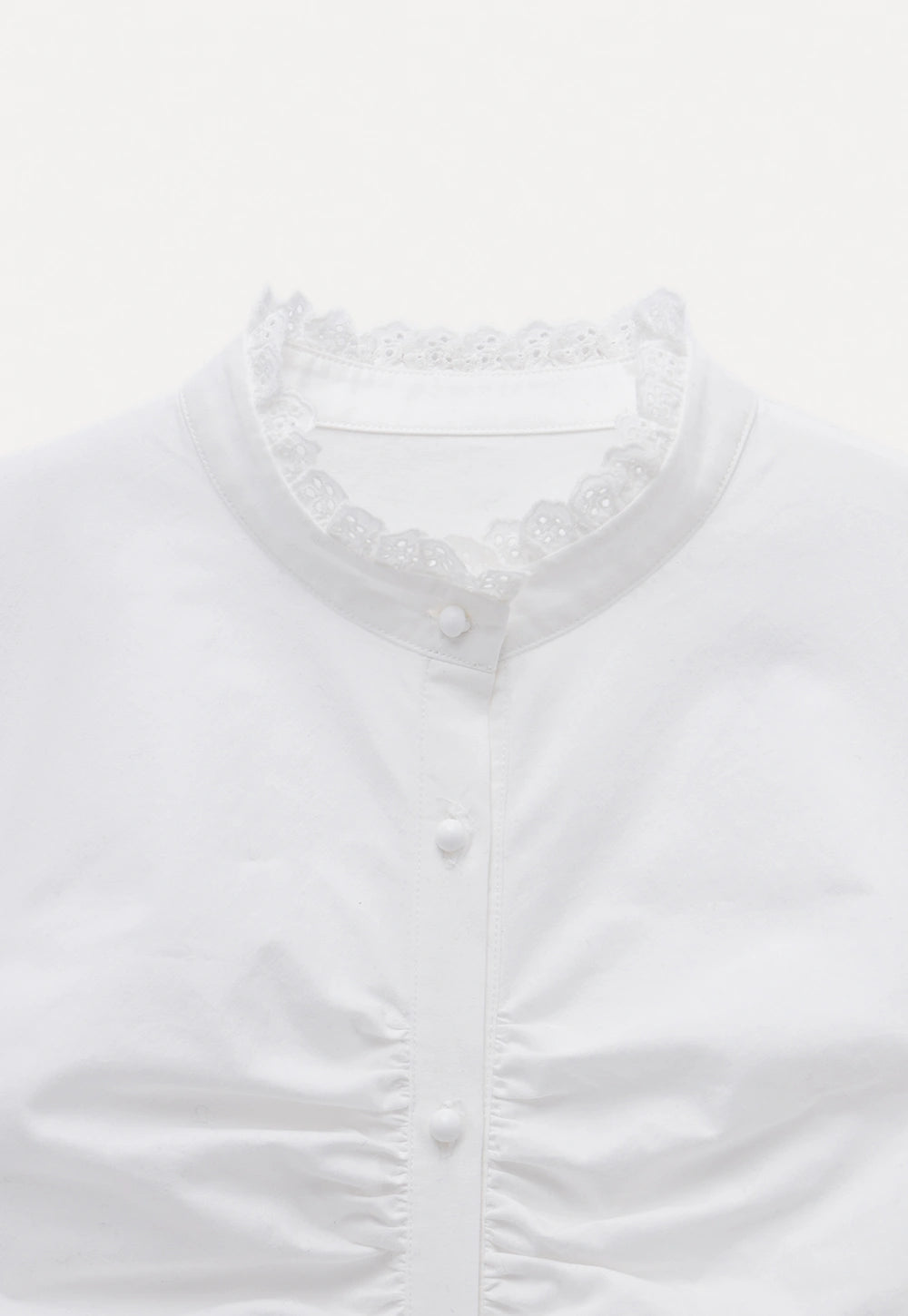 Women's Lace Collar Cotton Blouse