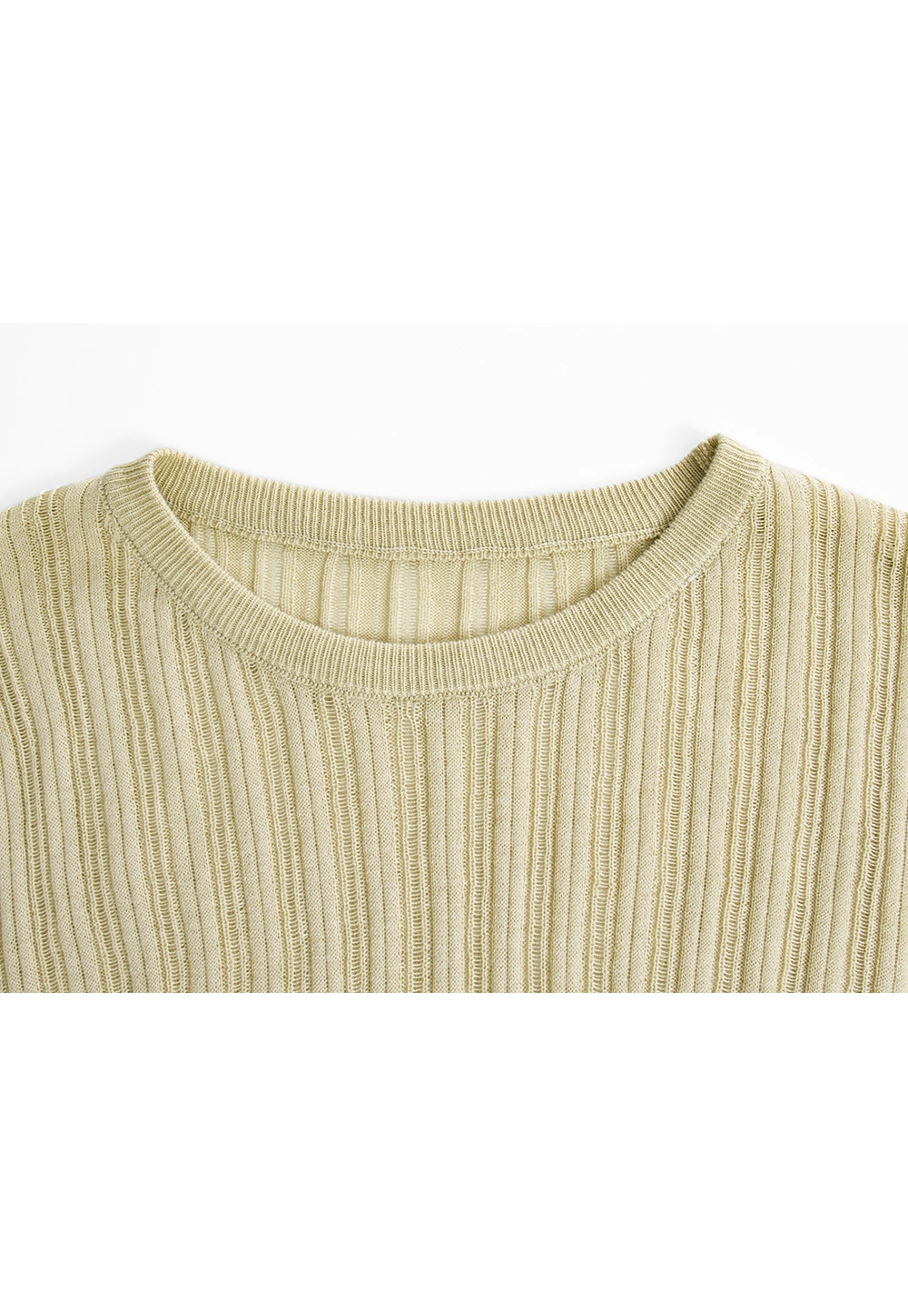 Women's Long-Sleeve Ribbed Knit Top