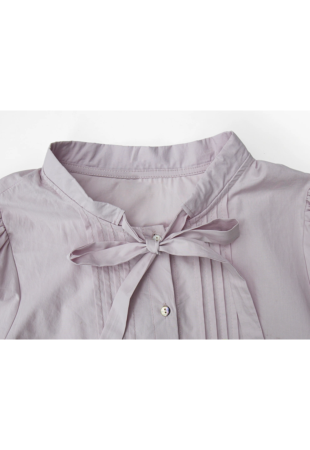 Women's Inspired Puff Sleeve Blouse with Bow Detail