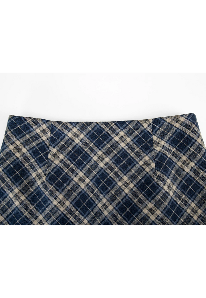 Women's Modern Plaid Mini Skirt