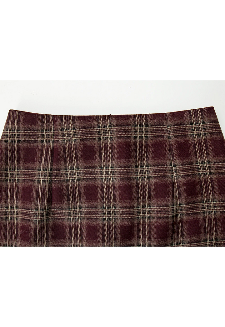 Plaid High-Waist Mini Skirt