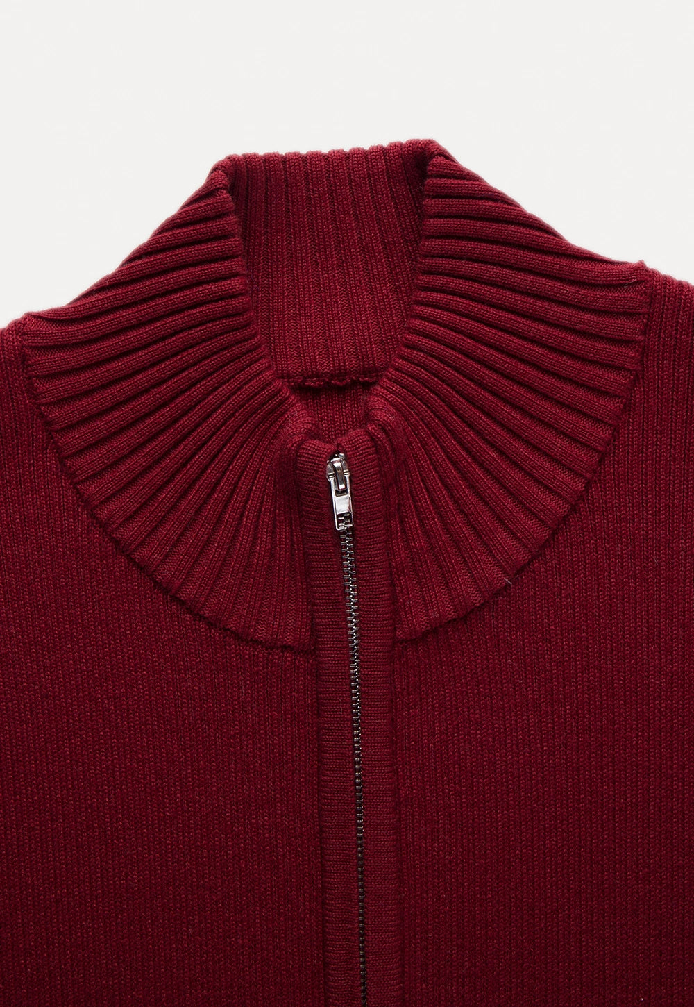 Women's High-Neck Zip-Up Sweater Cardigan