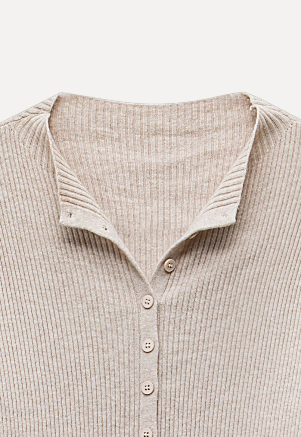 Women's Ribbed Button-Up Cardigan