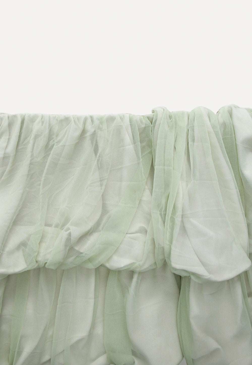 Layered Ruffle Organza Mini Skirt