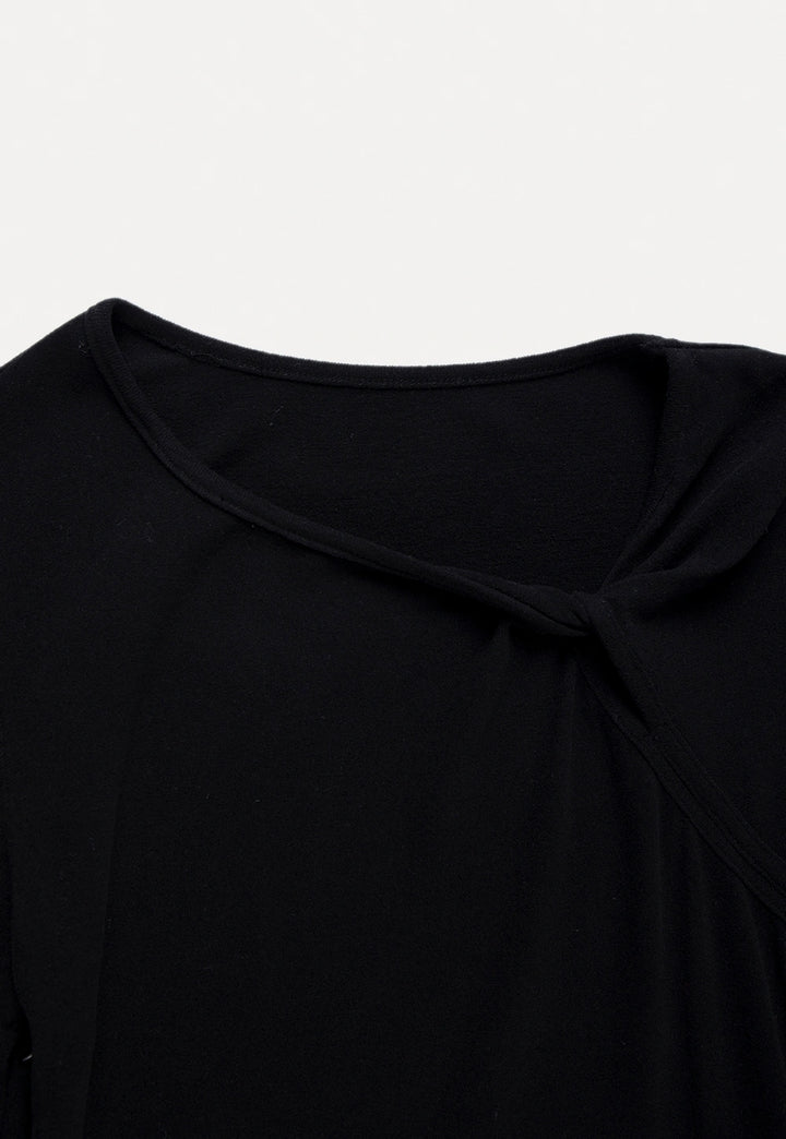 Women's Long-Sleeve Black Dress