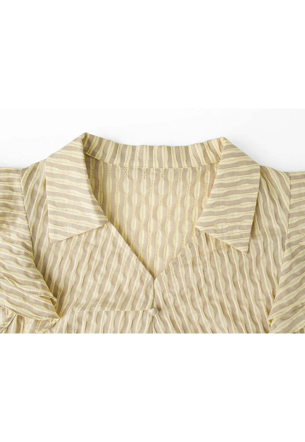 Women's Striped Ruffle Sleeve Blouse