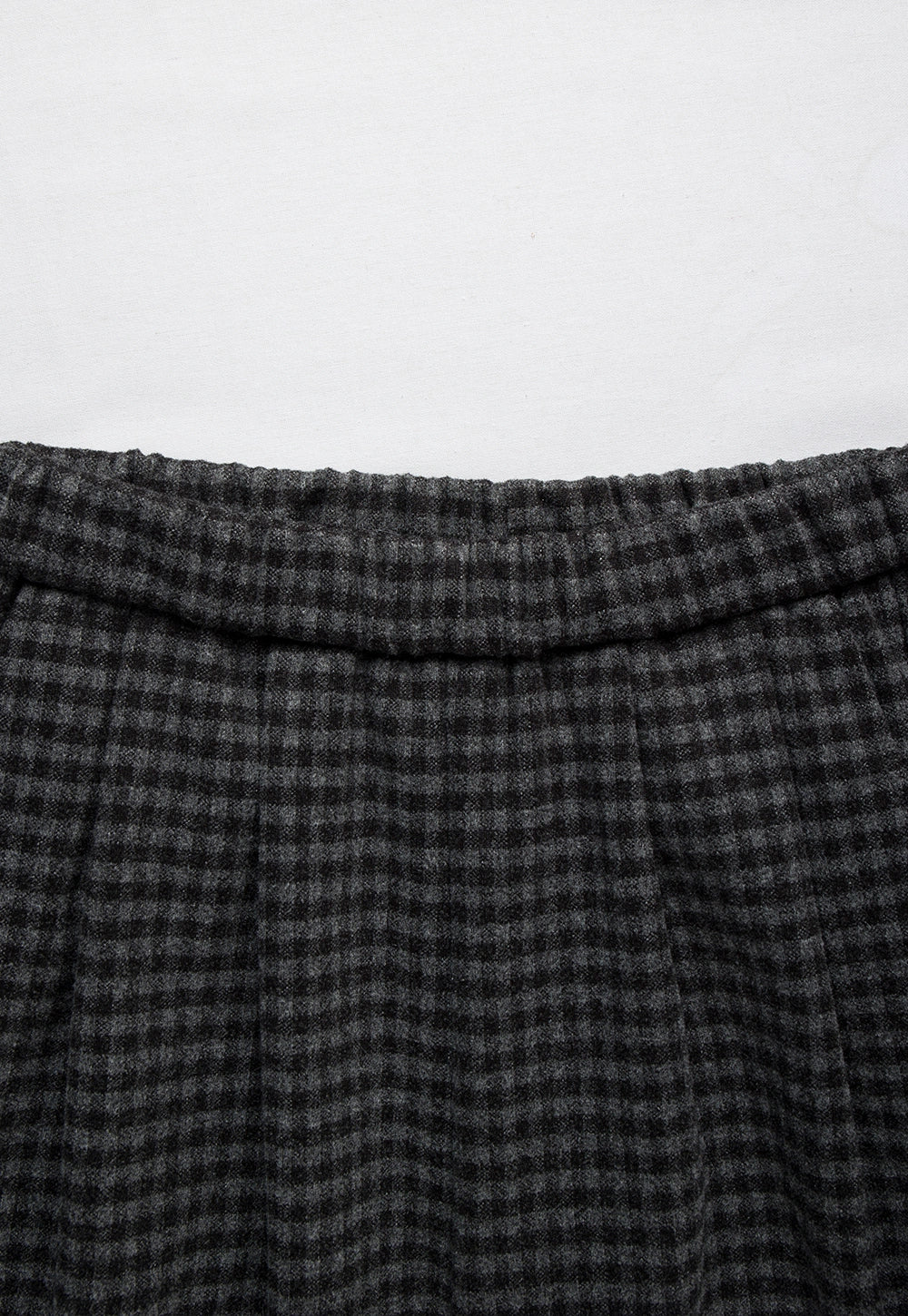 Women's Elastic Waist Wool Plaid Pants