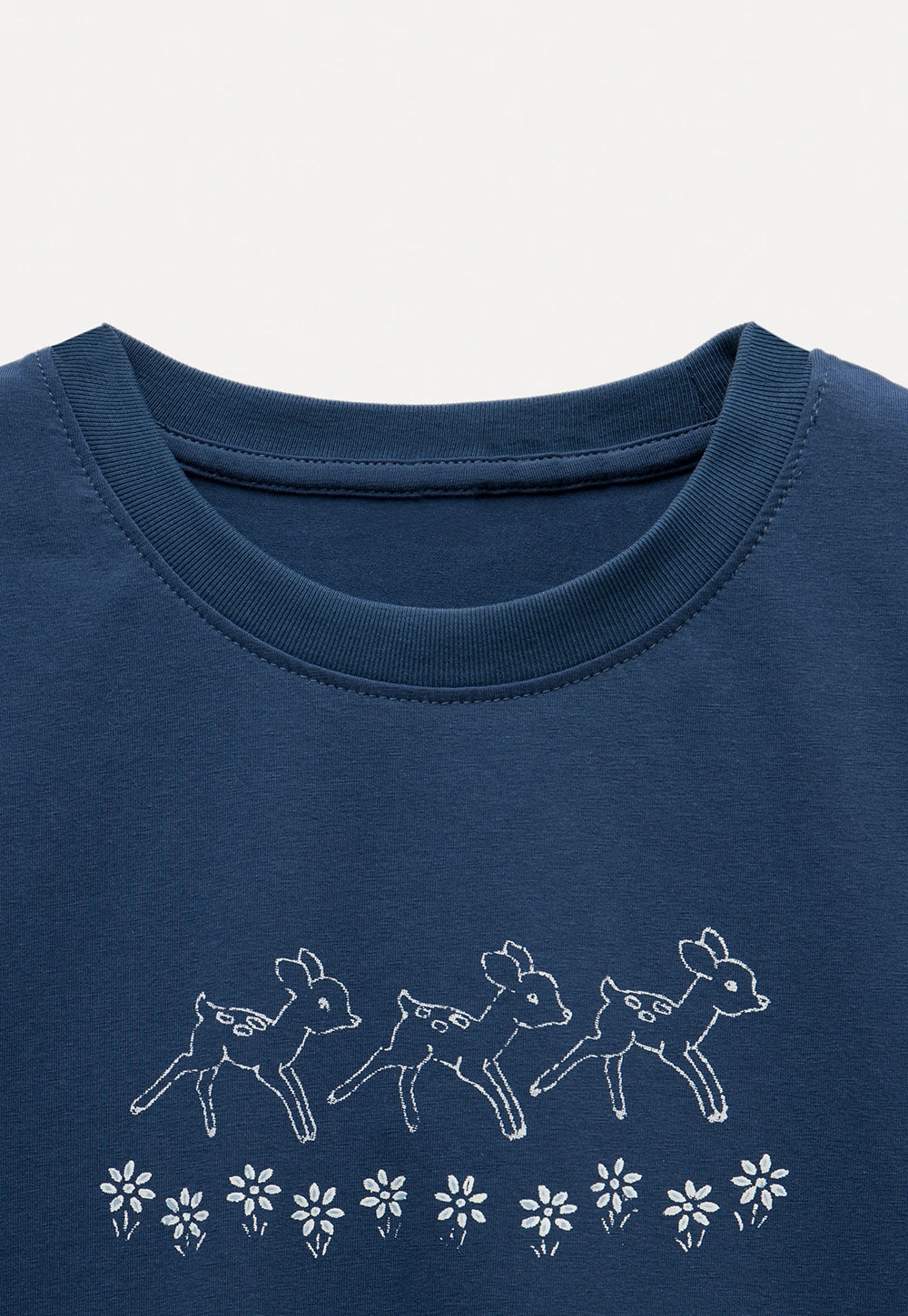 Women's Embroidered Deer Graphic Tee