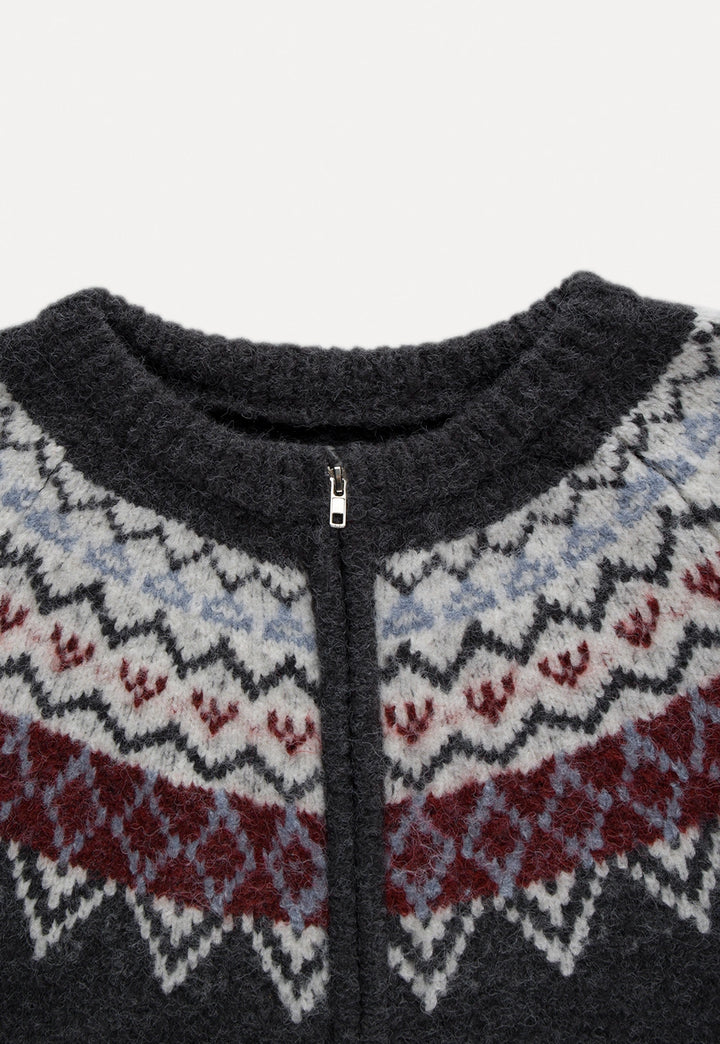 Women's Fair Isle Zip-Up Cardigan