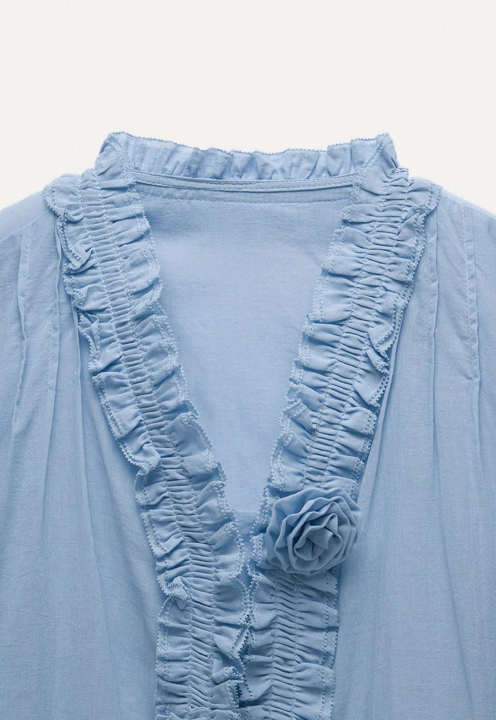 Women’s Ruffle-Trim Long Sleeve Blouse