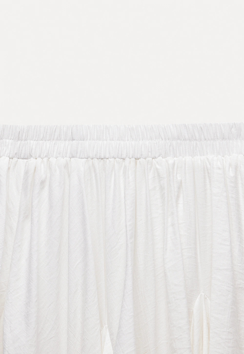 White Flowy A-line Skirt