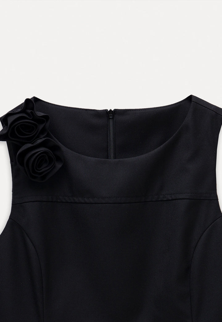 Elegant Black Sleeveless Dress