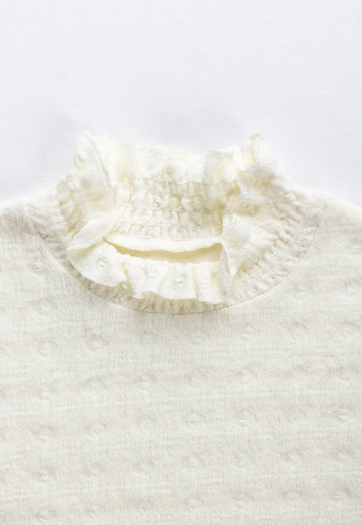 Women's Ruffled Mock Neck Sweater