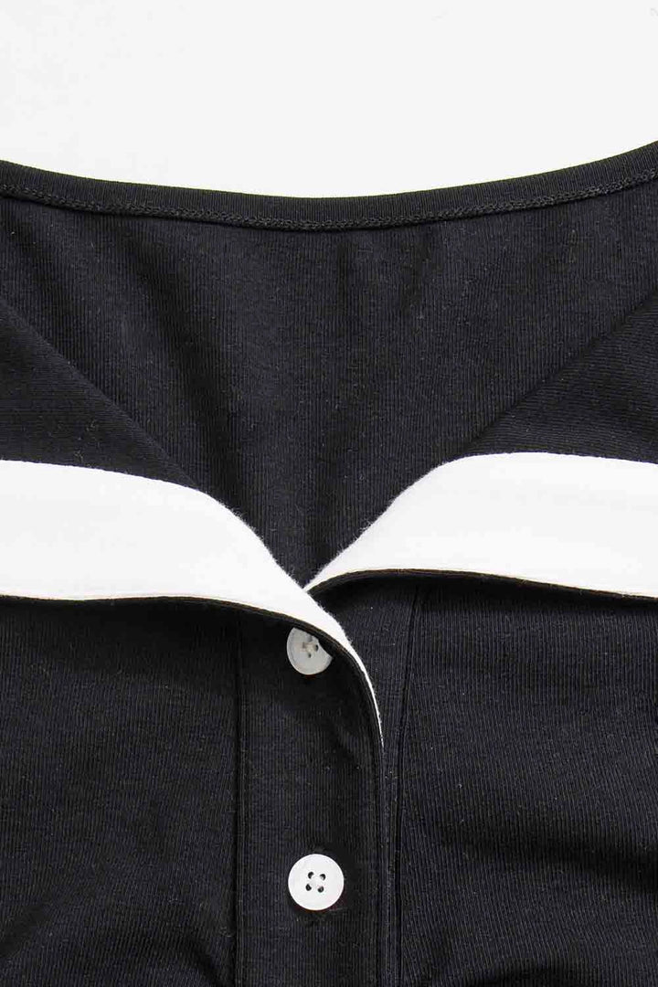 Taillierter Damen-Cardigan mit Knopfleiste und Kontrastbesatz