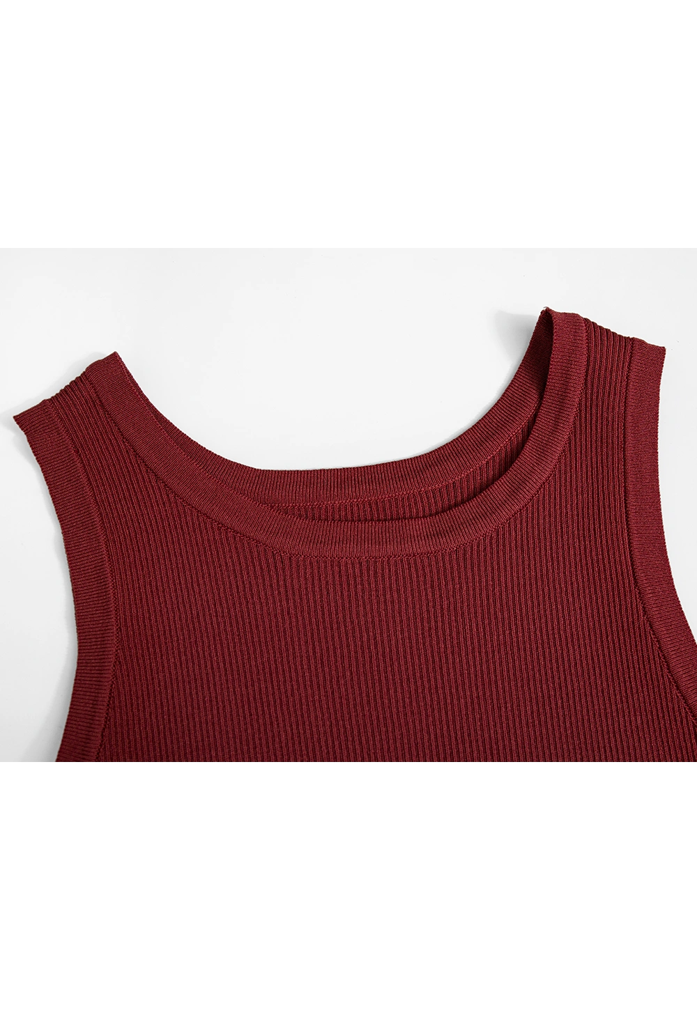 Asymmetrisches geripptes Tanktop für Damen