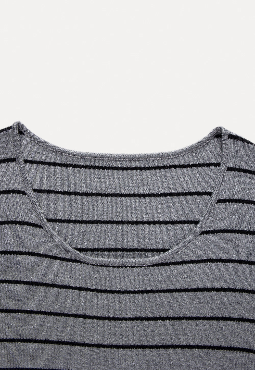 Women's Striped Layered High Neck Knit Top