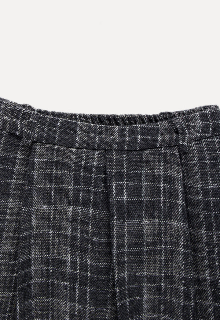 Women's Plaid Pleated Midi Skirt