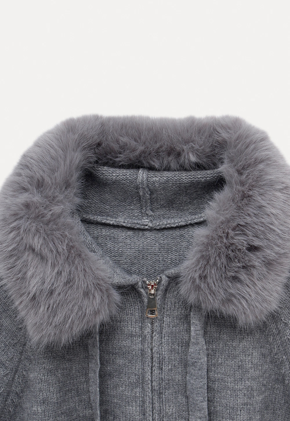 Women's Fur Collar Hooded Sweater Cardigan