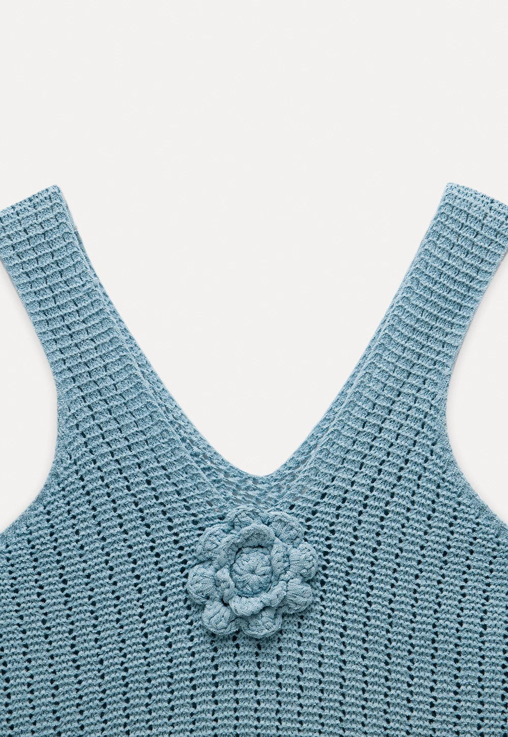 Women's Crochet Knit Tank Top with Floral Detail