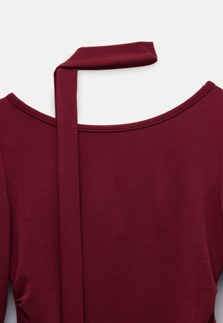 Women's Long-Sleeve Top with Side Tie Details