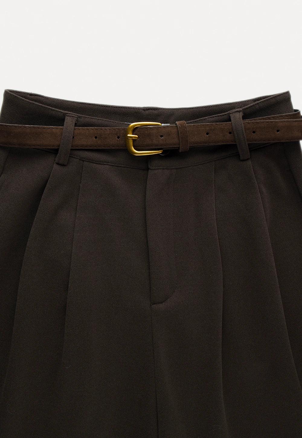 Women's Wide-Leg High-Waist Trousers with Belt