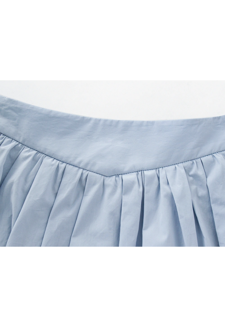 Women's Two-Piece Set: Short-Sleeve Shirt and Skirt