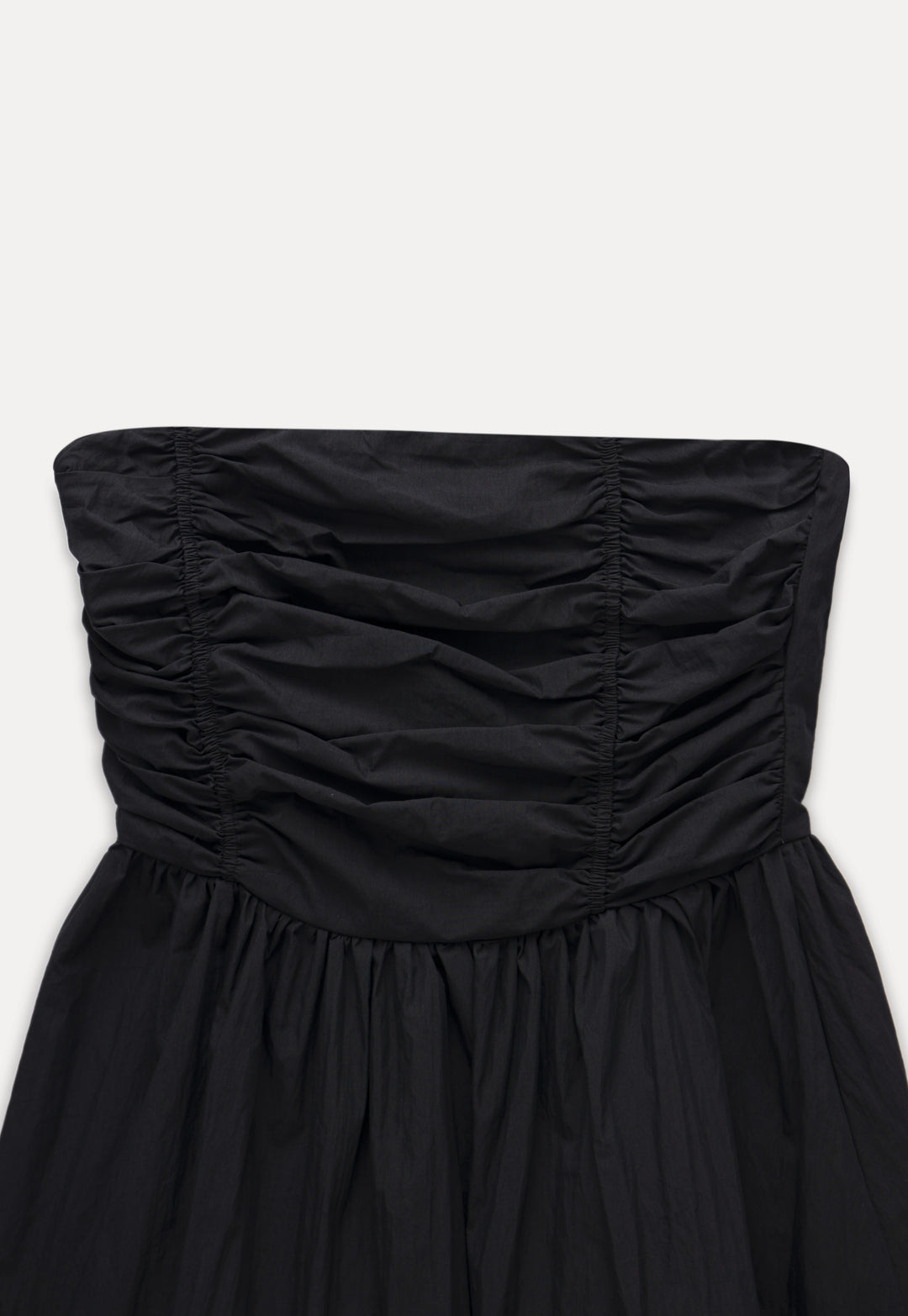 Lace Trim Pleated Hem Bustier Top