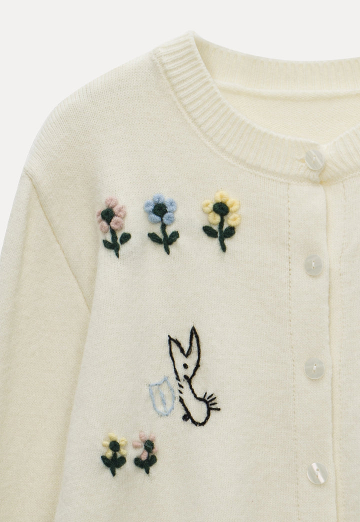 Embroidered Nature Cardigan