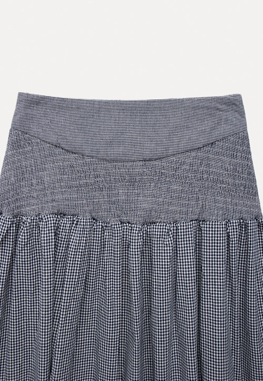 Vintage Gingham High-Waist Midi Skirt