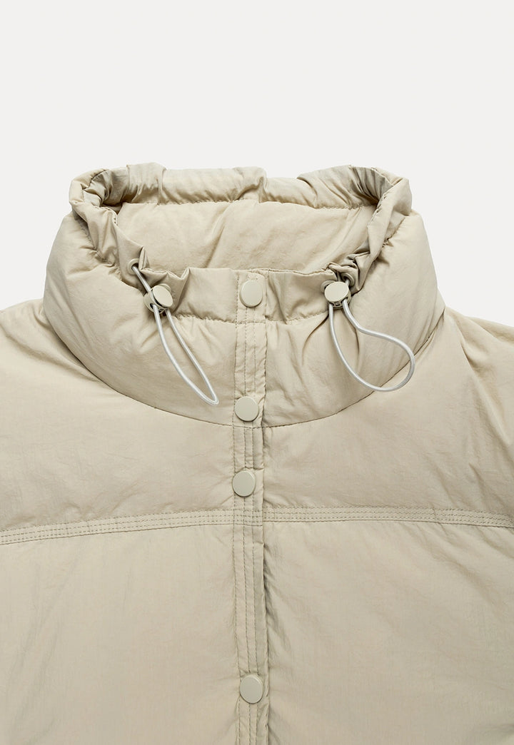 Women's Stand Collar Cropped Puffer Jacket