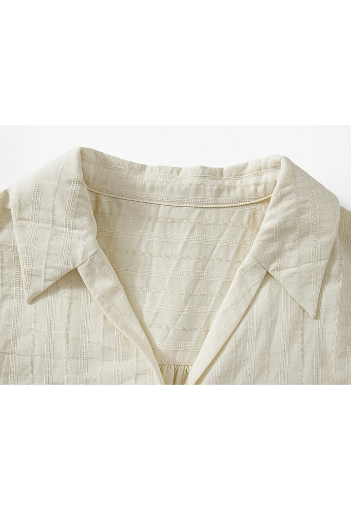 Women's Short-Sleeve Button-Down Blouse