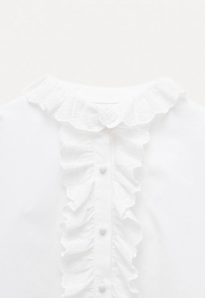 Women's Long-Sleeve Blouse With Ruffle