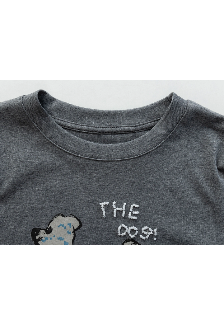 T-shirt grafica da donna con stampa di cani