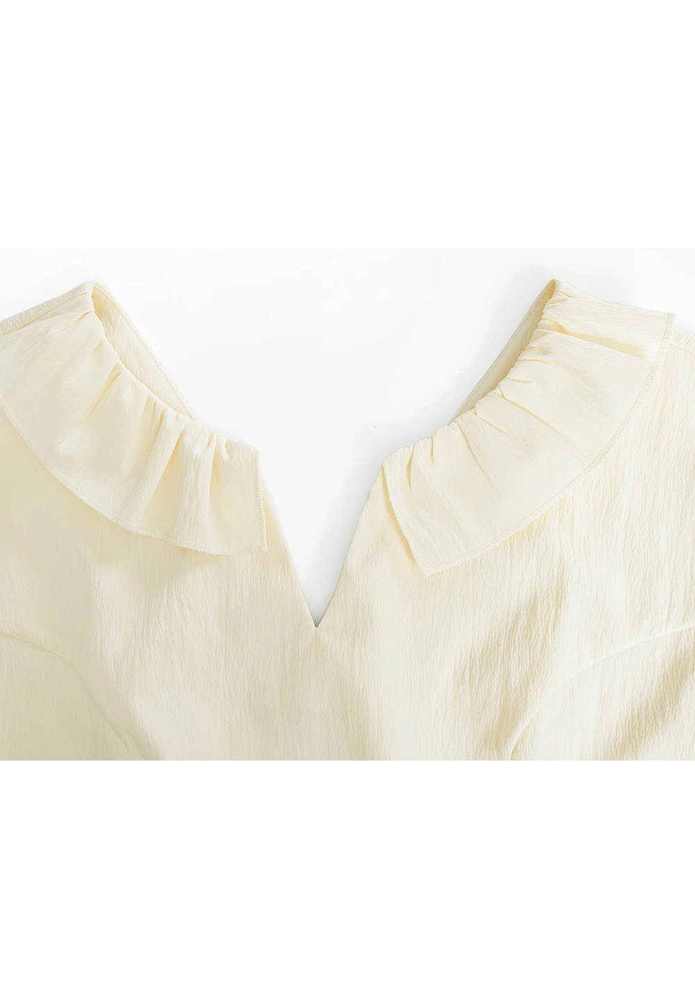 Women's Ruffled Cream Blouse