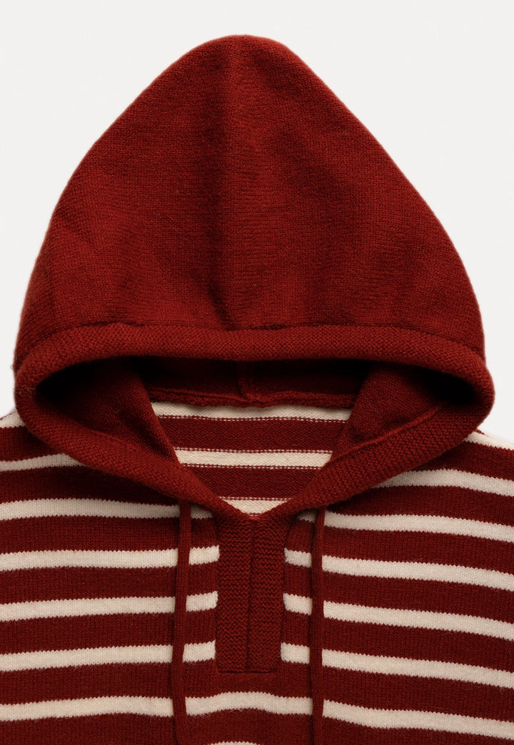 Women's Striped Hoodie Sweater