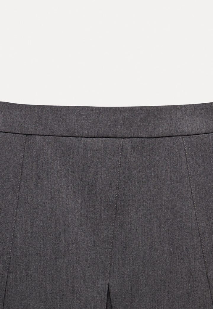 High-Waist Pleated Midi Skirt