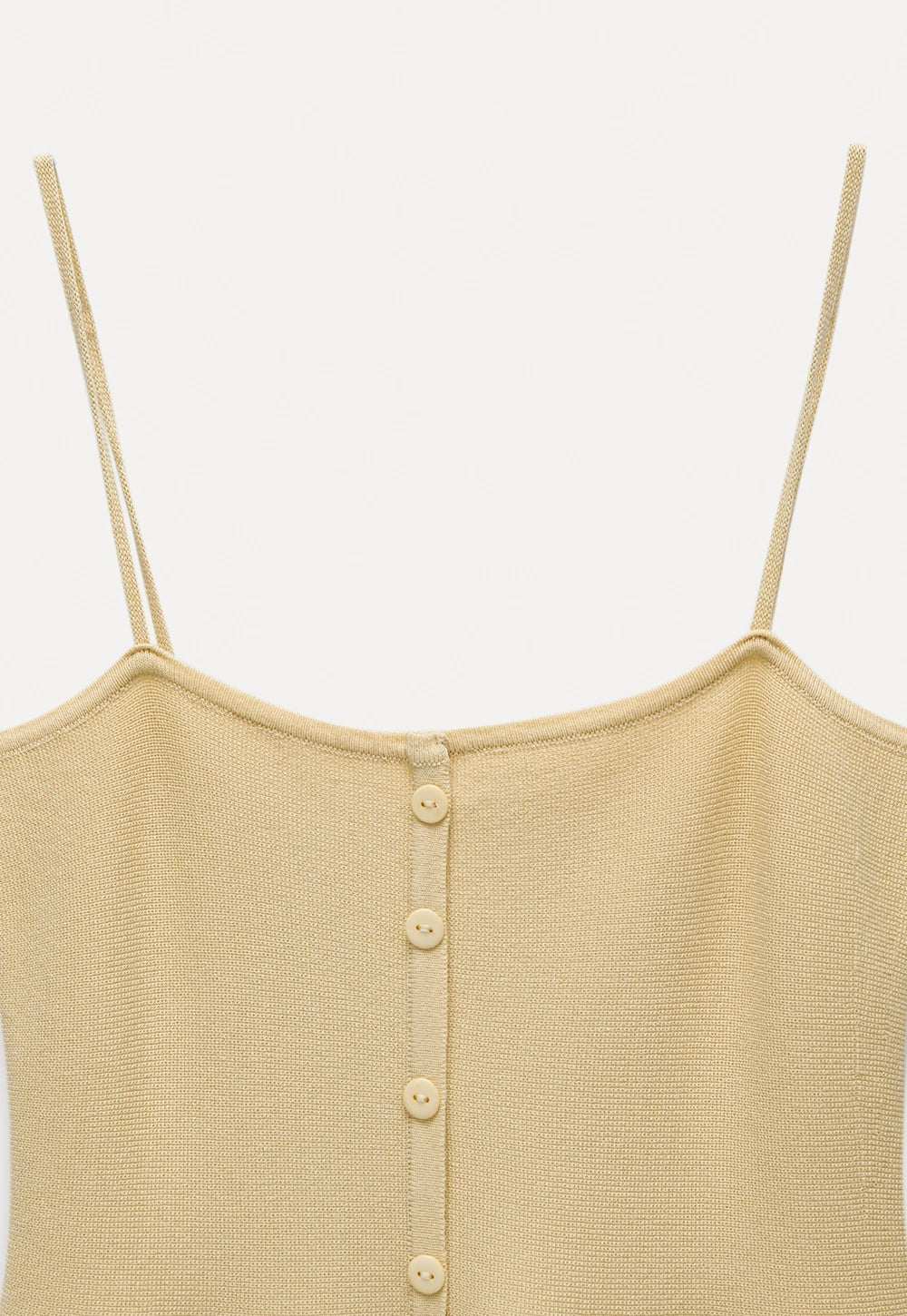 Button-Front Split Knit Cami Top