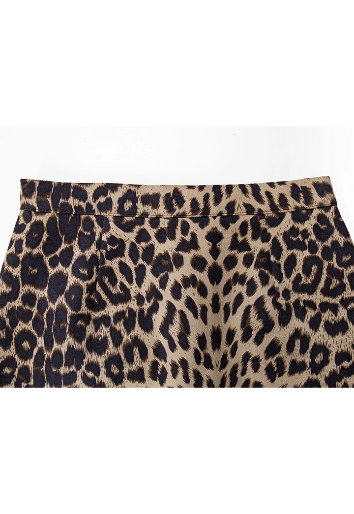 Leopard Print Mini Skirt