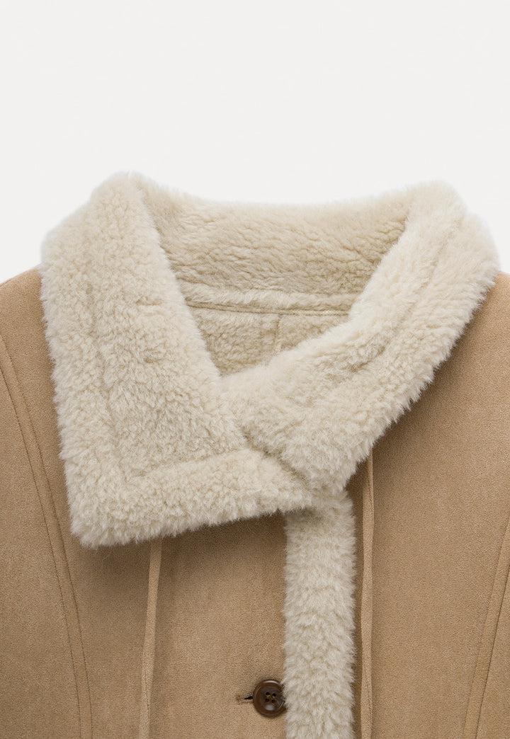 Women's Faux Shearling Suede Jacket