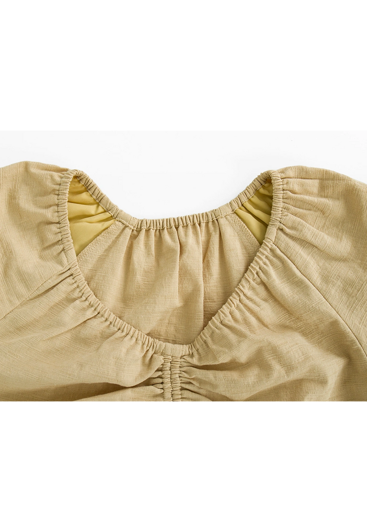 Women's Ruched Drawstring Blouse