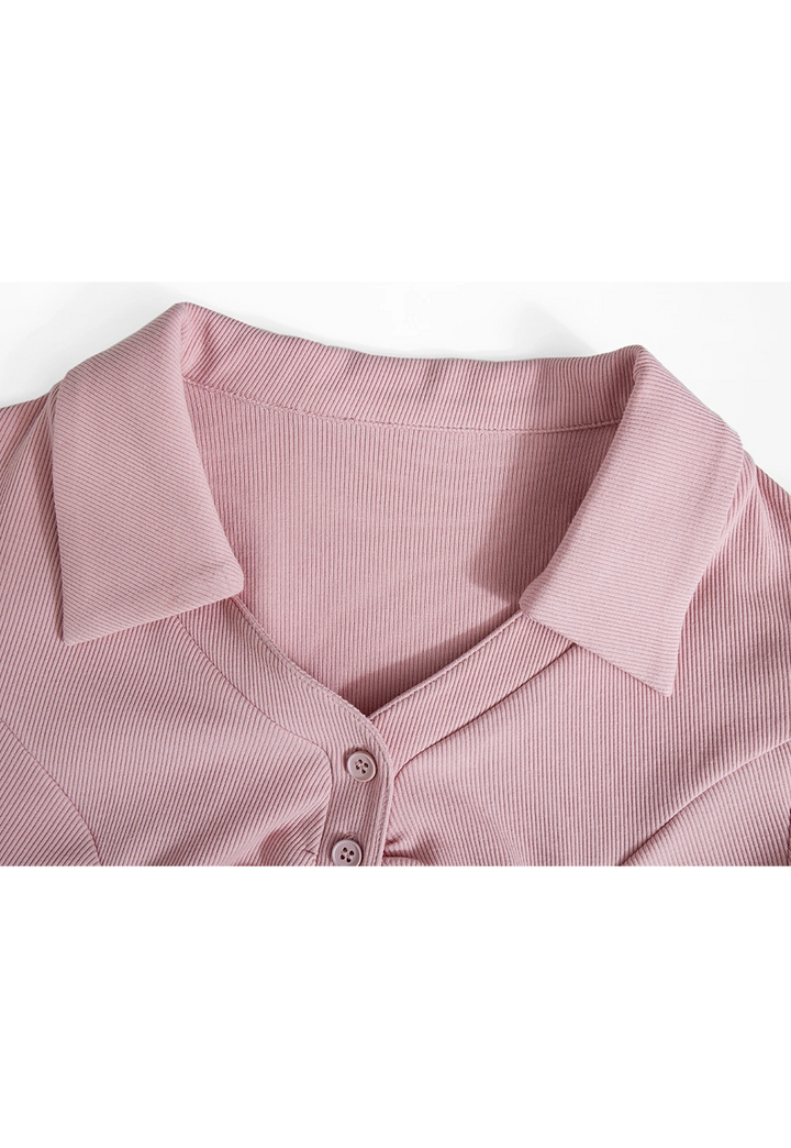 Women's Ruched Polo Shirt