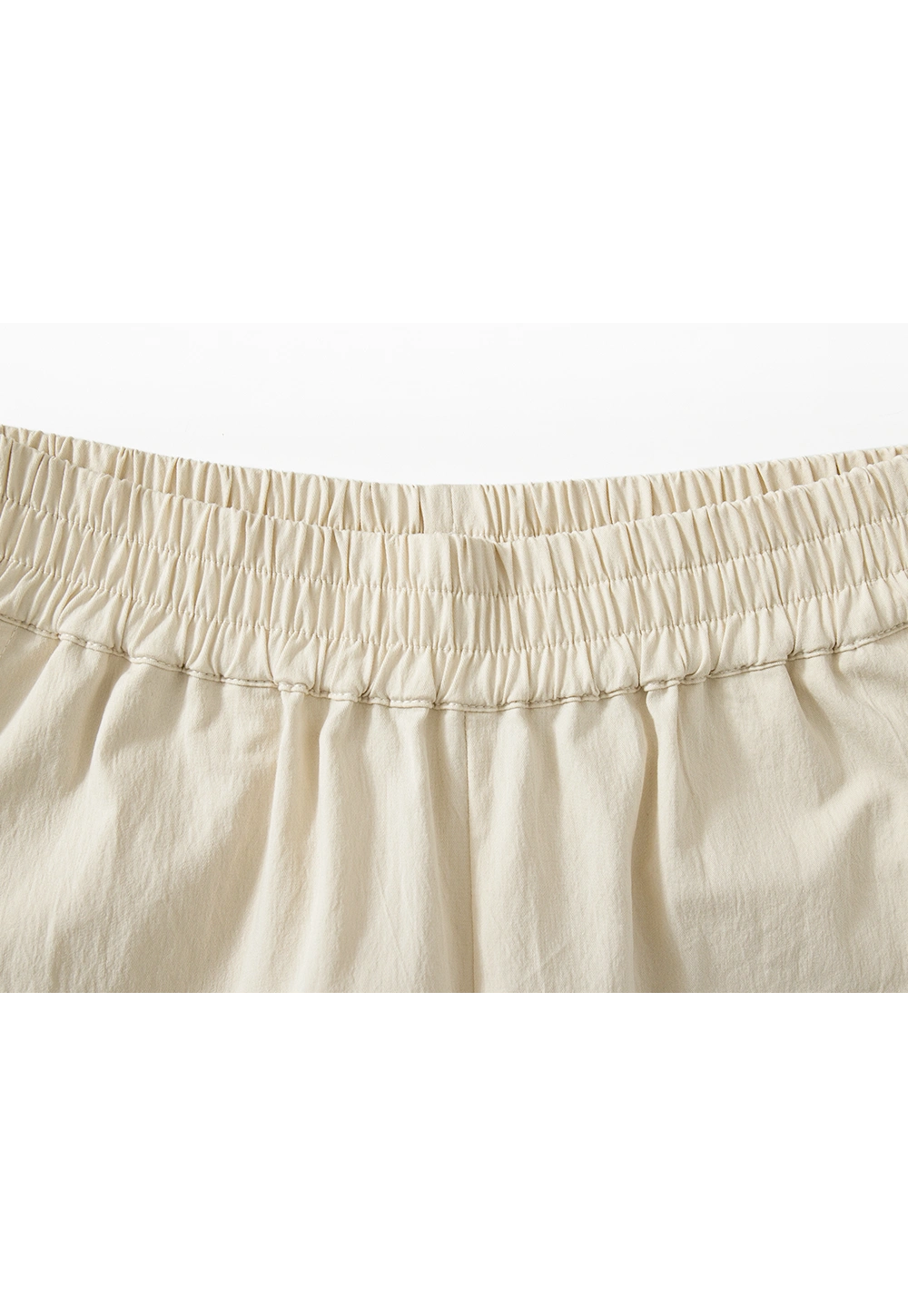 Pantalones anchos beige para mujer