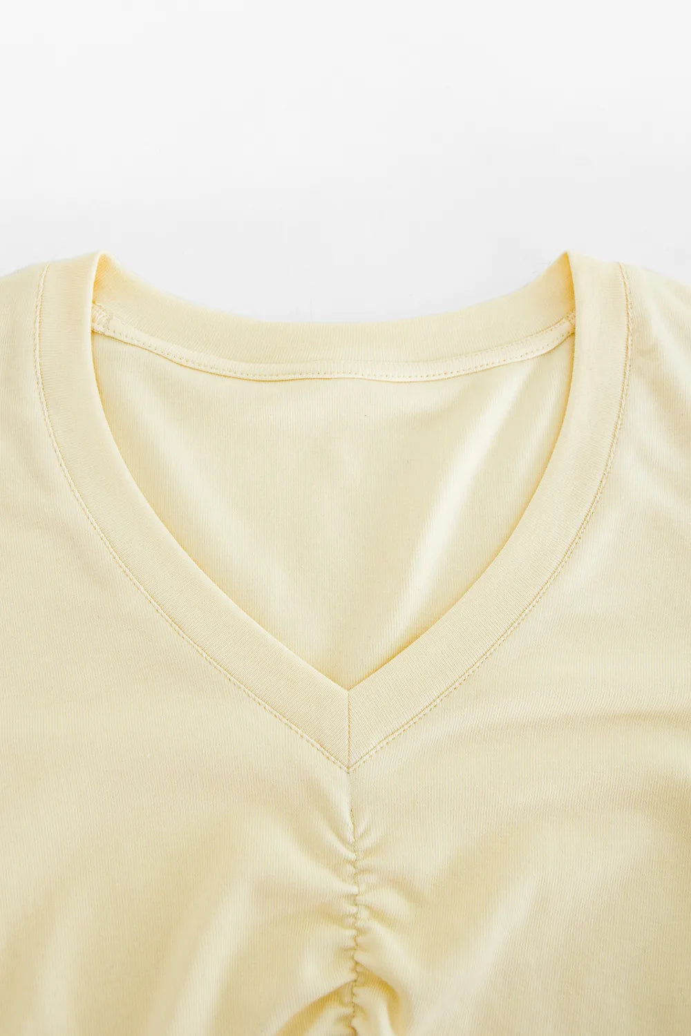 Versatile Ruched V-Neck Top - Effortless Elegance for Any Occasion