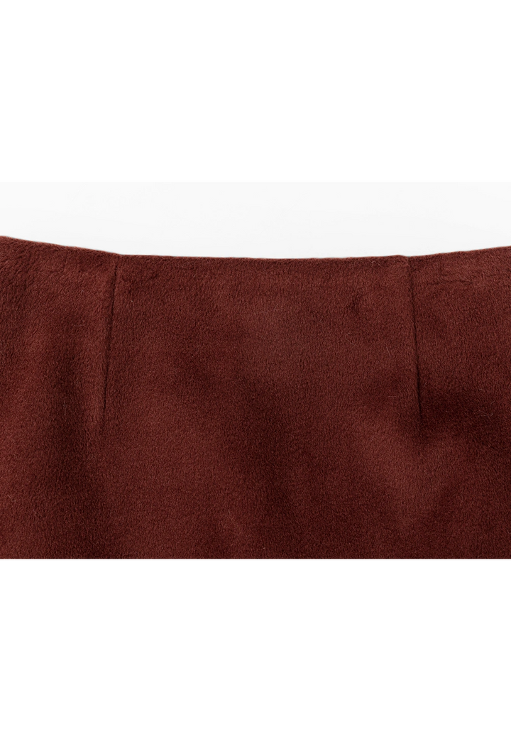 Stylish Woolen Mini Skirt for Women - Soft A-Line Skirt for Winter Elegance