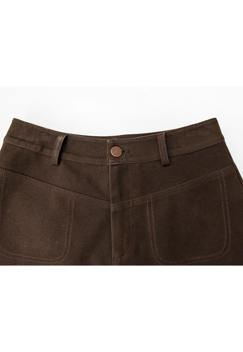 Women's High-Waisted Suede Shorts