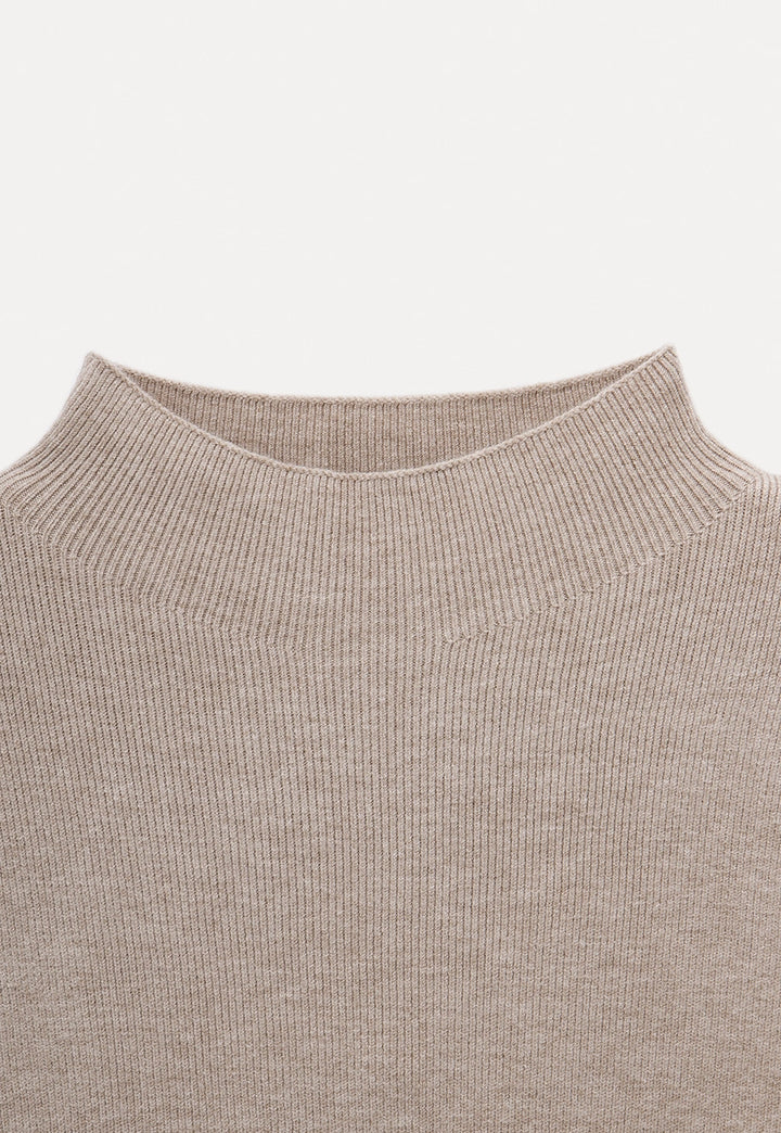 Women's Ribbed Mock Neck Sweater