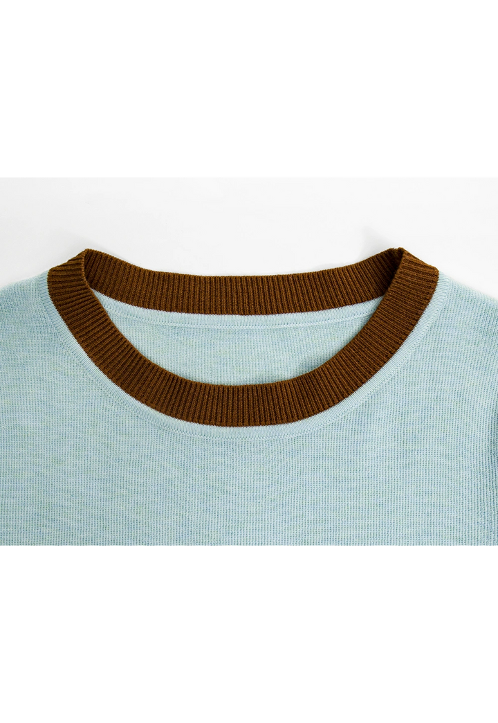 Women's Contrast Trim Knit Sweater