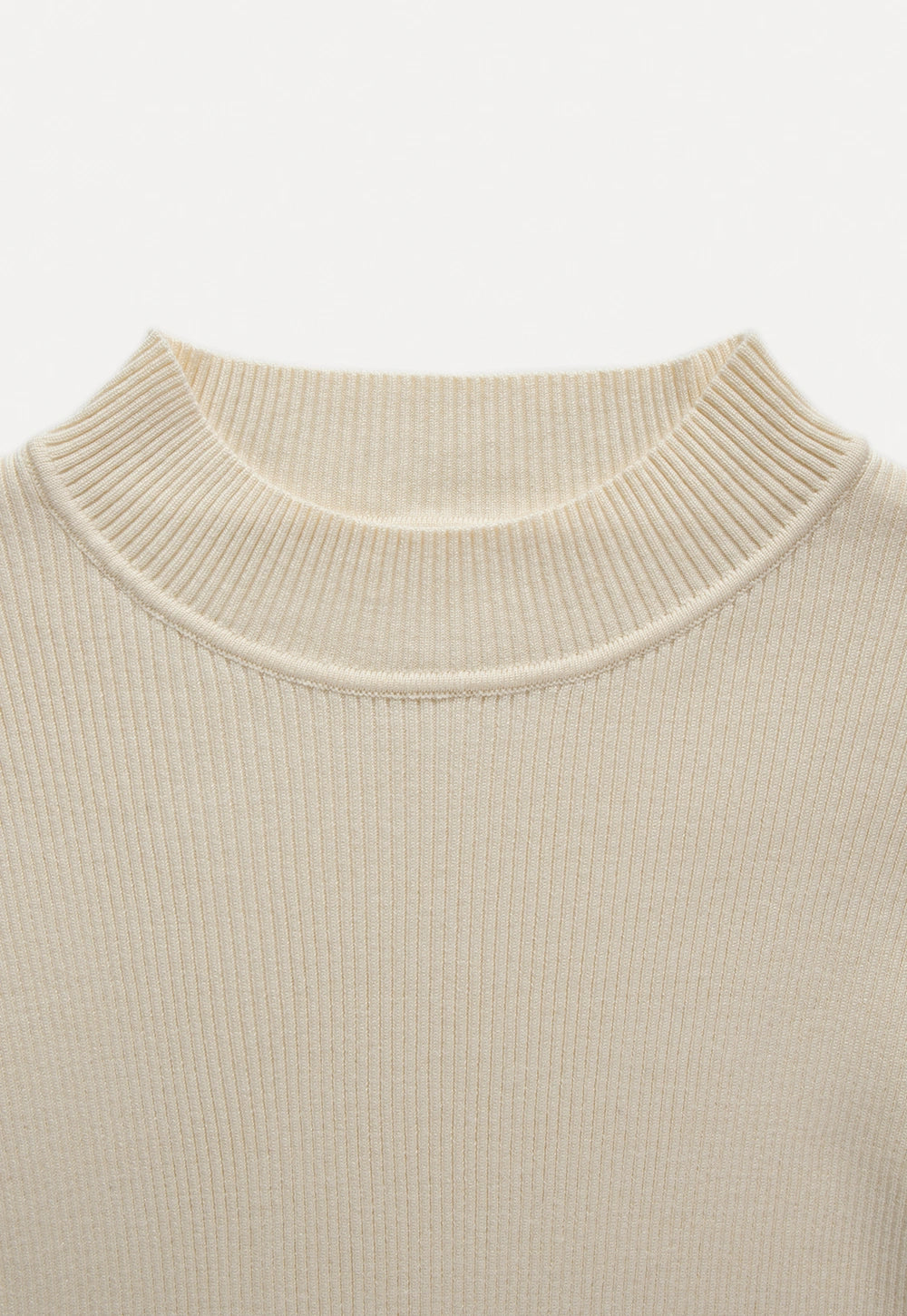 Women's Ribbed Mock Neck Long Sleeve Top